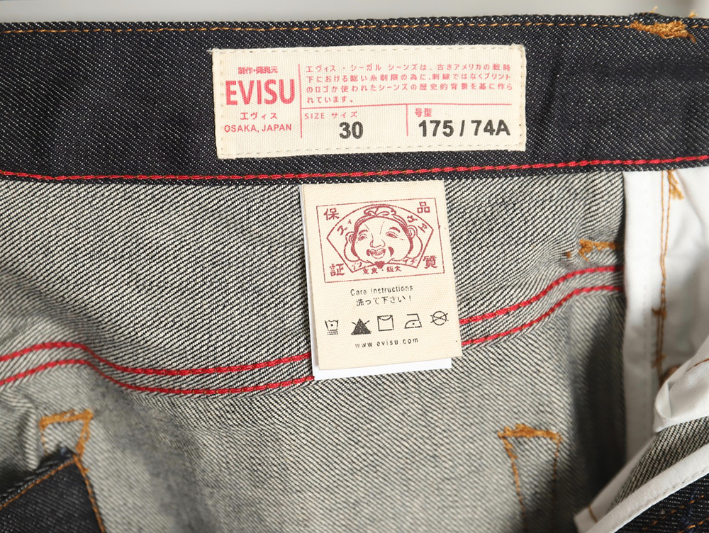 Evisu 25ss Komainu pattern seagull Denim Shorts