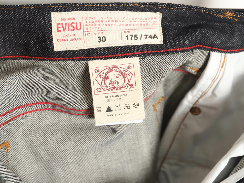 Evisu 25ss Kamon seagull Embroidered Denim Casual Shorts