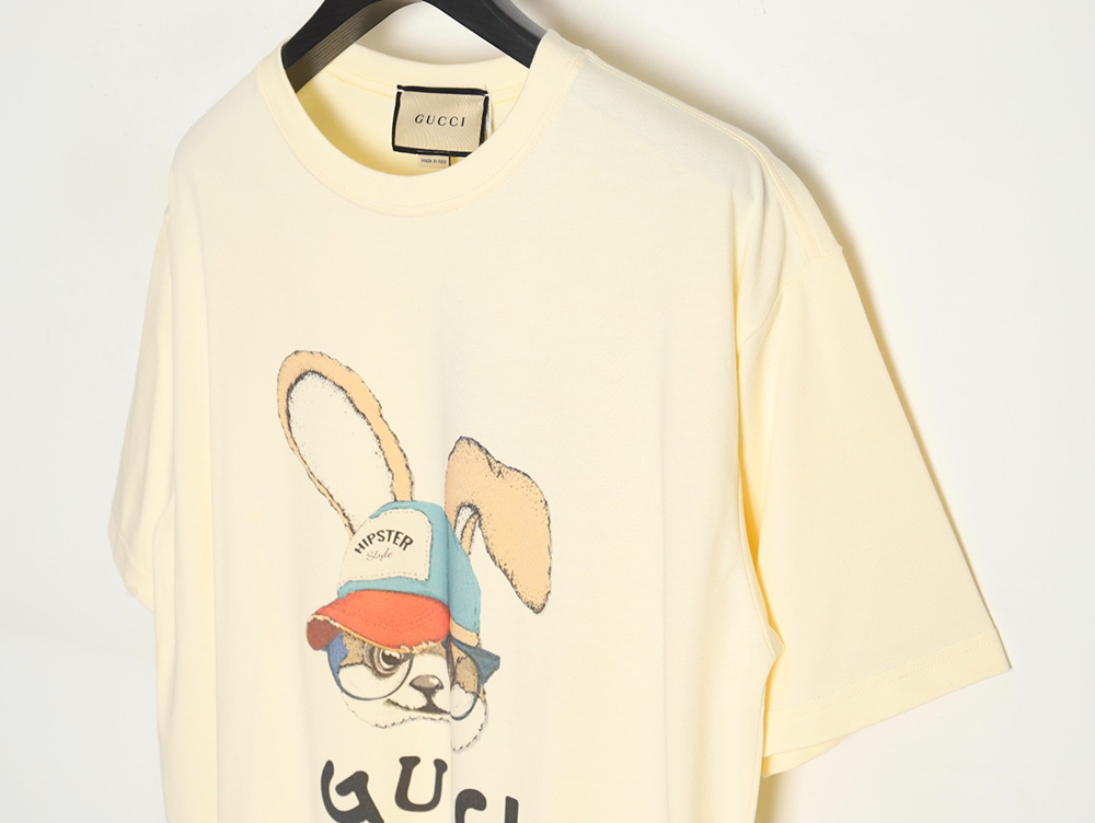Gucci 24ss rabbit pattern print crew neck short sleeves TSK1