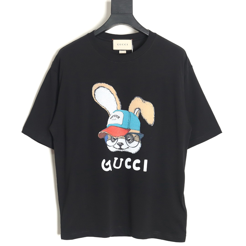 Gucci 24ss rabbit pattern print crew neck short sleeves TSK2