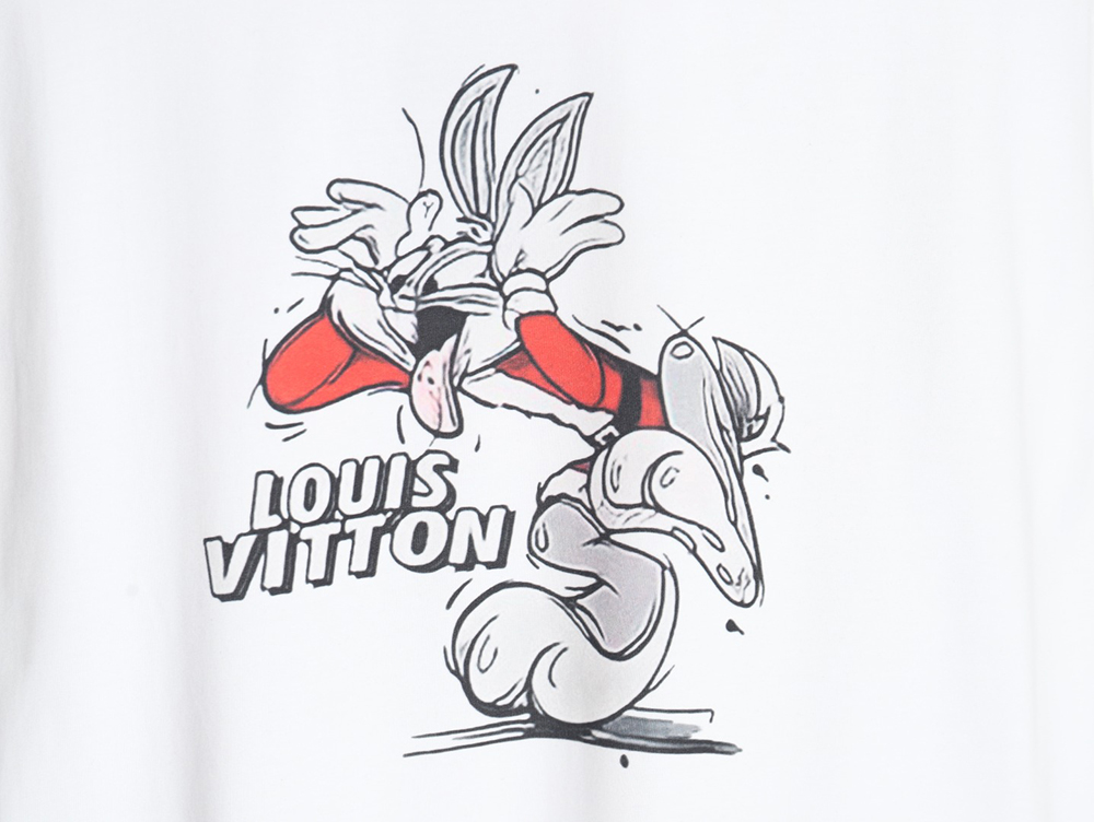 Louis Vuitton Disney co-branded red Bugs Bunny psychedelic short sleeve TSK1
