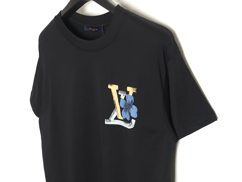 Louis Vuitton 24ss colorful gradient letter print short-sleeved T-shirt TSK2