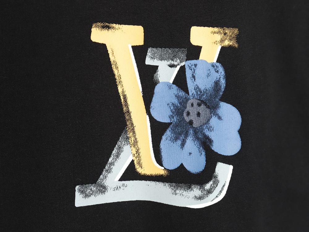 Louis Vuitton 24ss colorful gradient letter print short-sleeved T-shirt TSK2