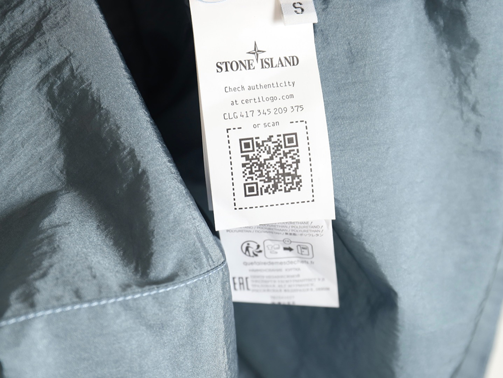 Stone Island Nylon Meta Series Metallic Nylon Long Sleeve Zipper Jacket Sun Protection Clothing TSK1