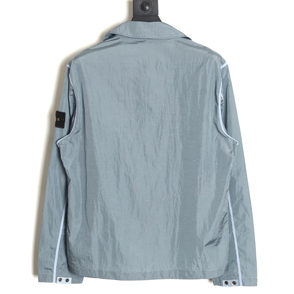 Stone Island Nylon Meta Series Metallic Nylon Long Sleeve Zipper Jacket Sun Protection Clothing TSK1