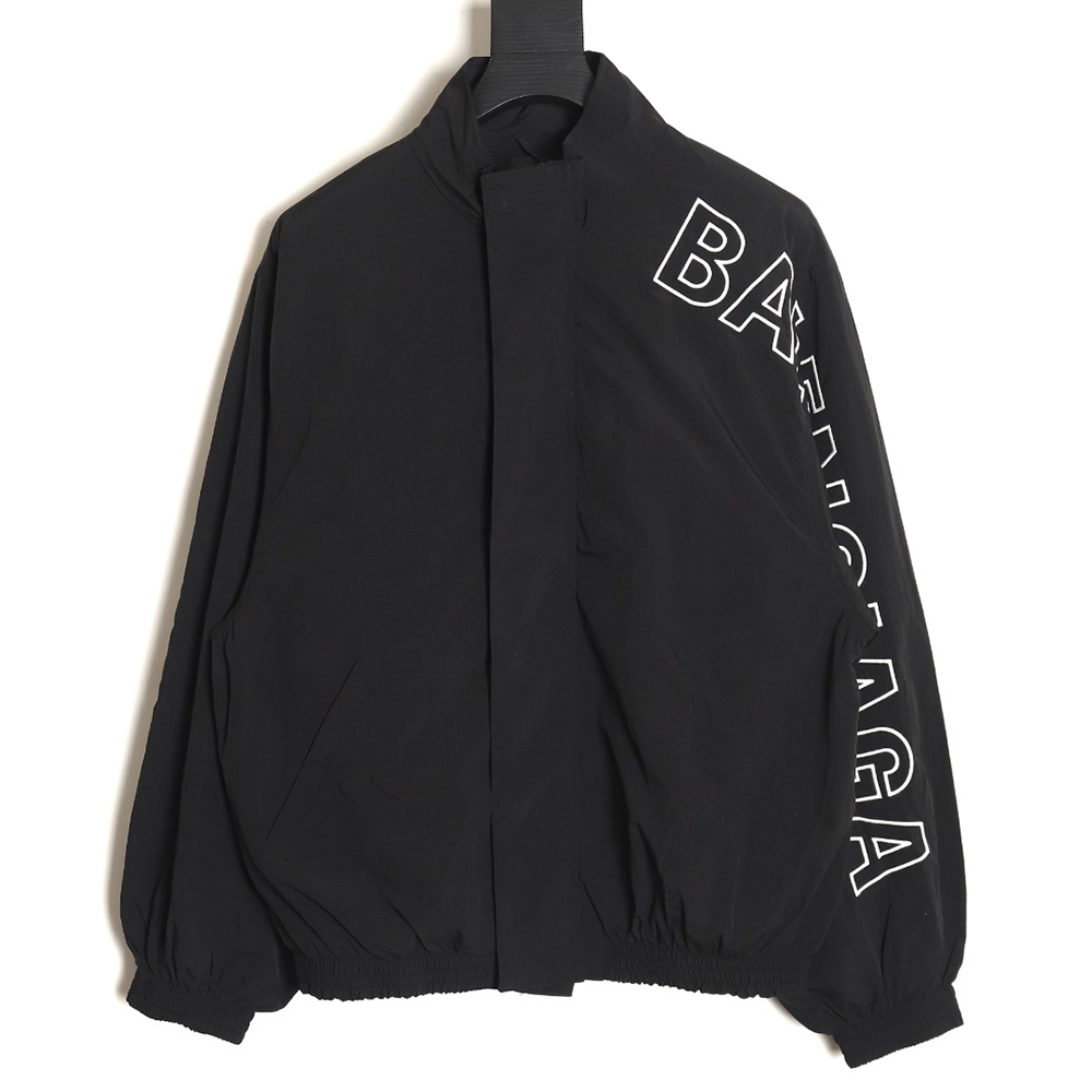 Balenciaga Blank Letter Embroidered Sports Suit Jacket