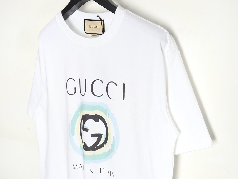 Gucci 24ss digital printed round neck short sleeve