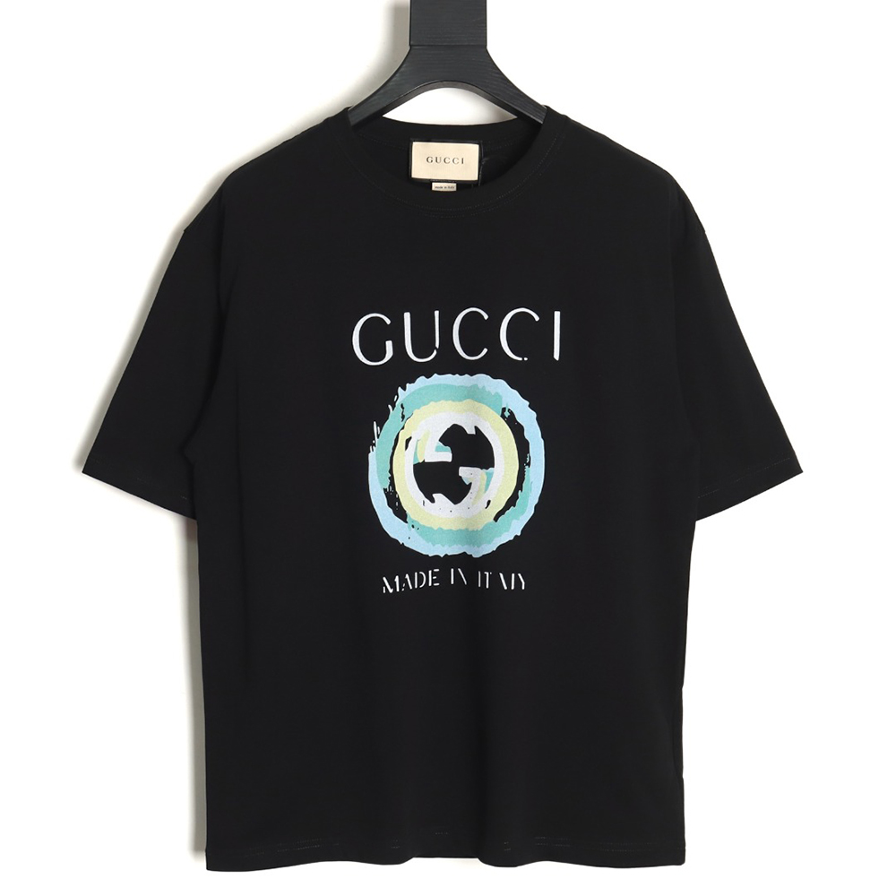 Gucci 24ss digital printed round neck short sleeve