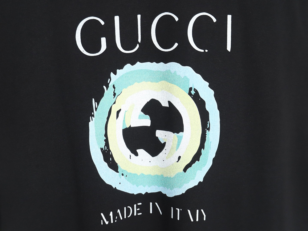 Gucci 24ss digital printed round neck short sleeve