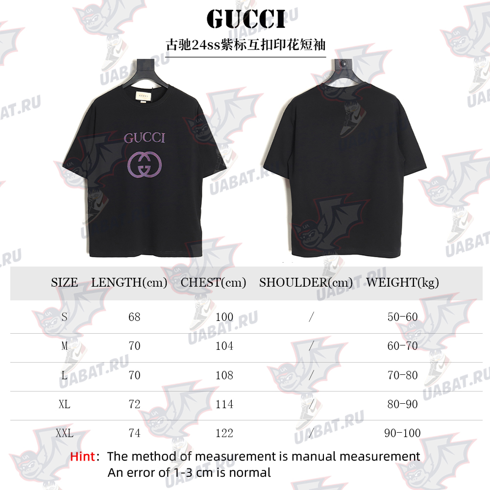 Gucci 24Ss Purple Label Interlocking Print Short Sleeve