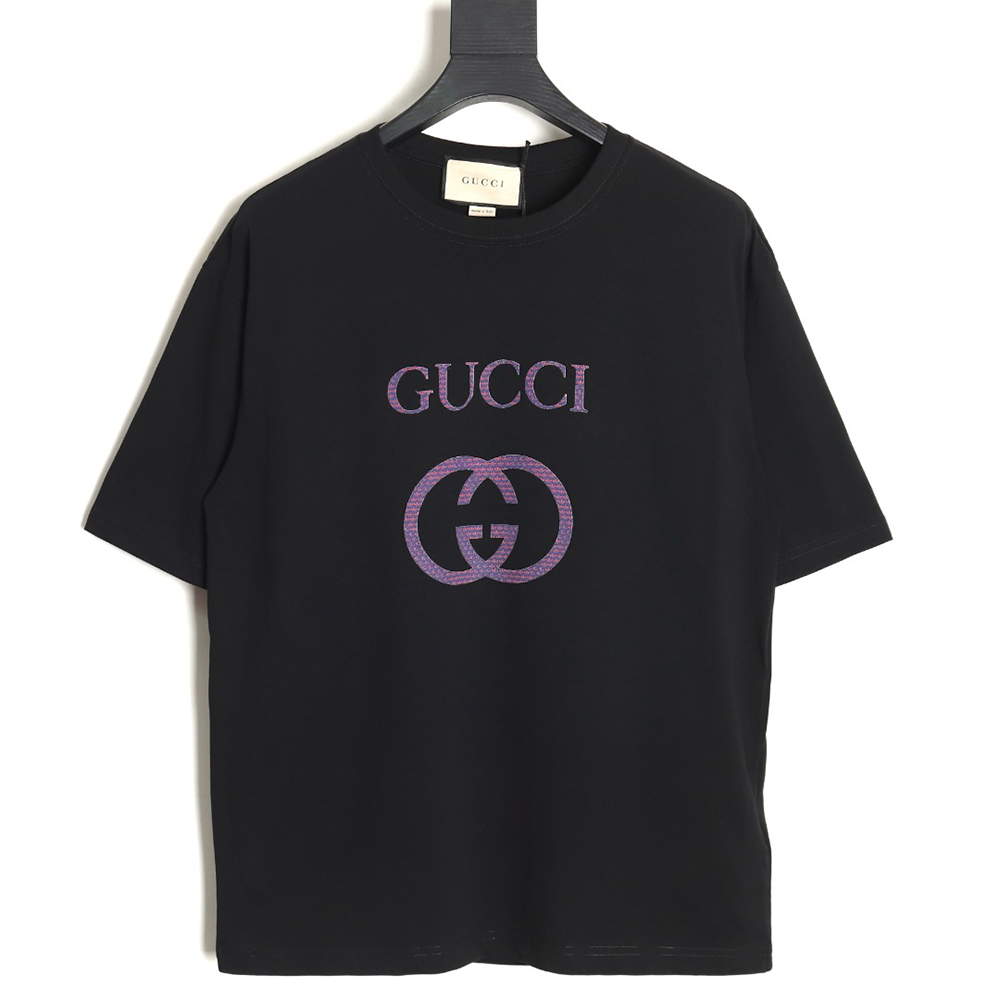 Gucci 24Ss Purple Label Interlocking Print Short Sleeve