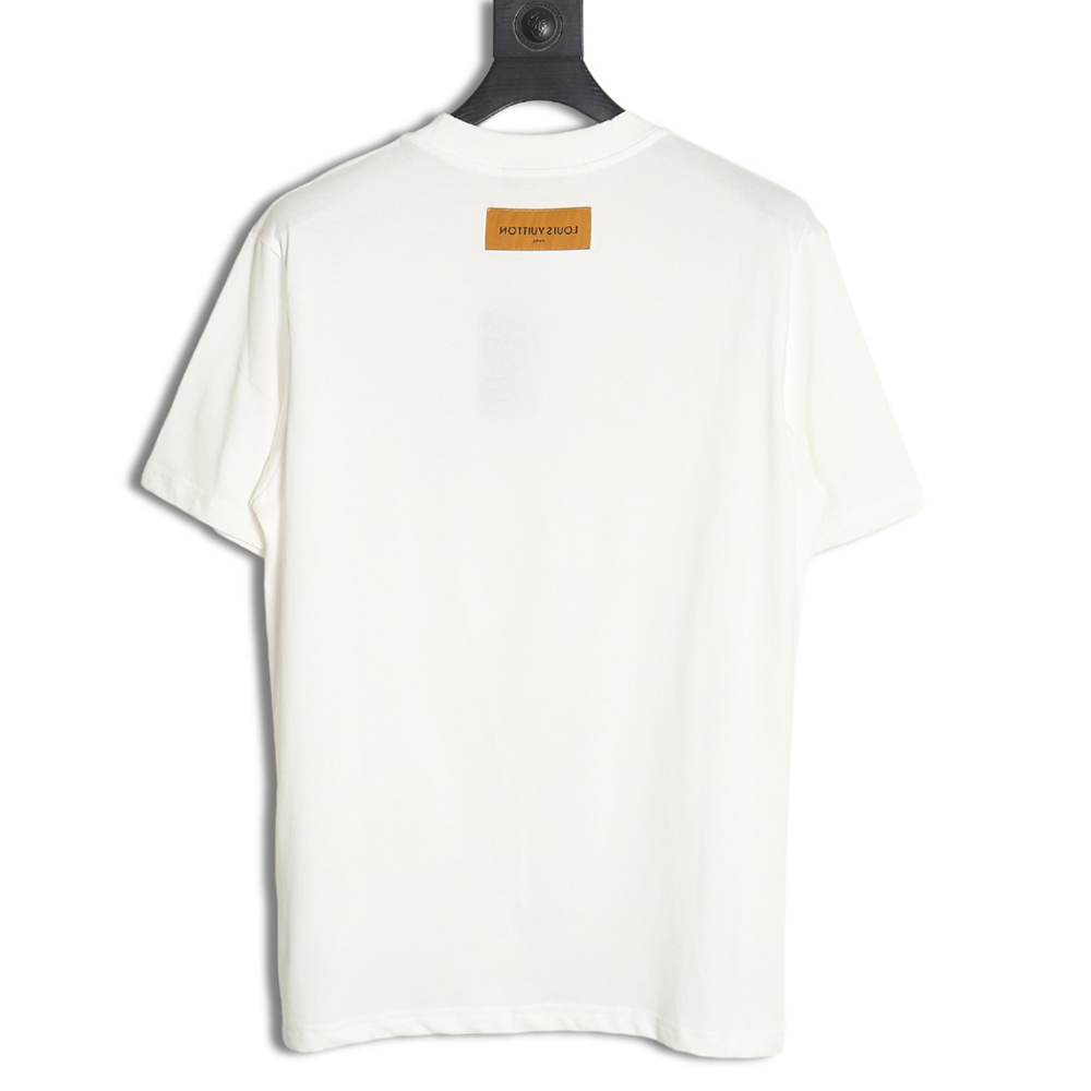 Louis Vuitton fake pocket 3d letter short sleeve