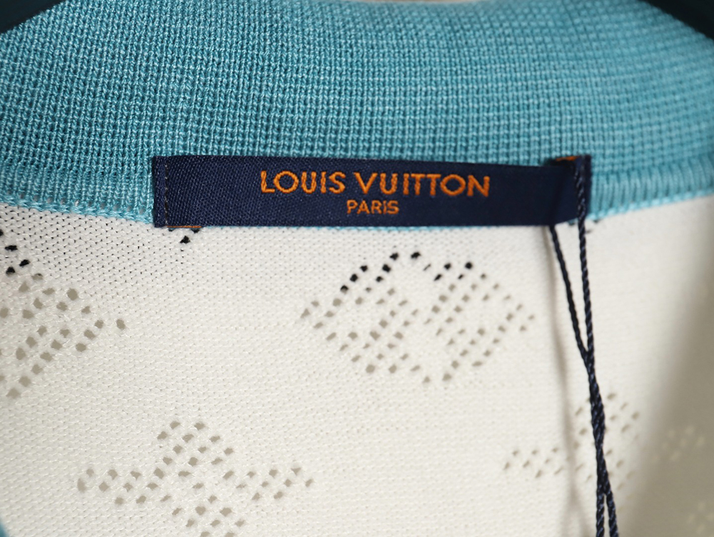 Louis Vuitton 24SS empty monogram jacquard knitted Polo short sleeve