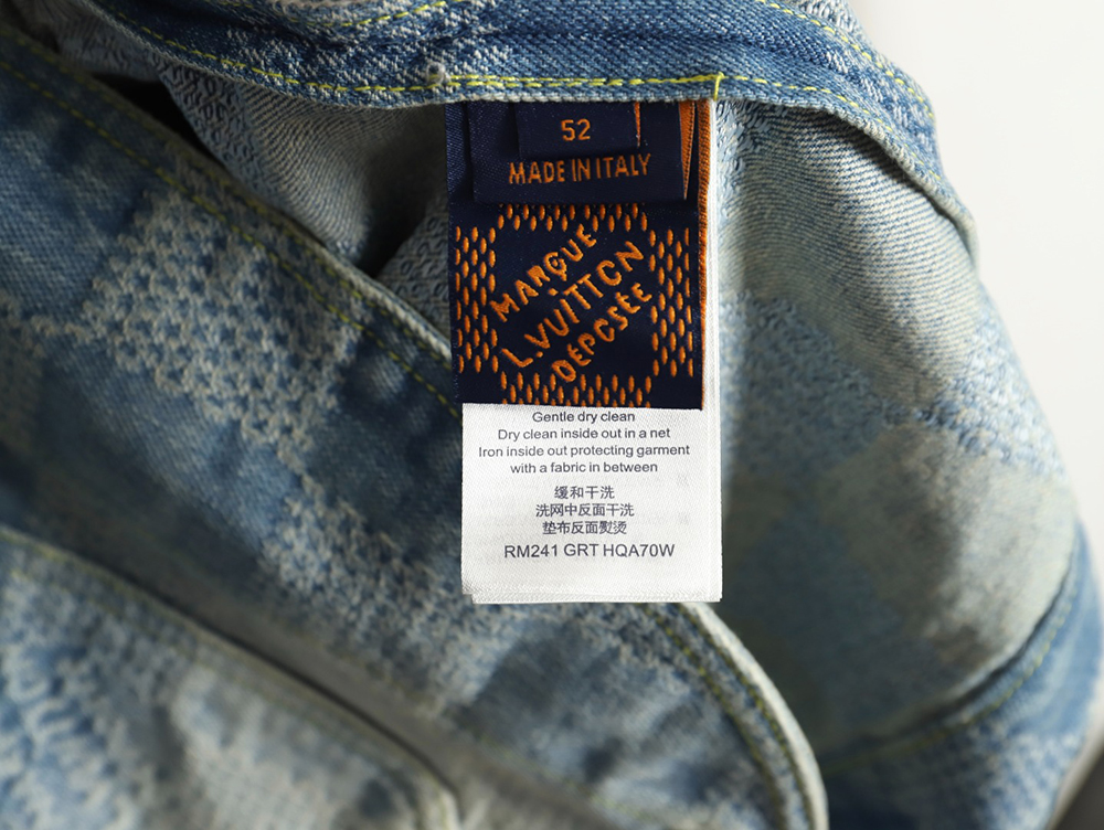 Louis Vuitton 24SS Checkerboard Collarless Denim Shirt Jacket