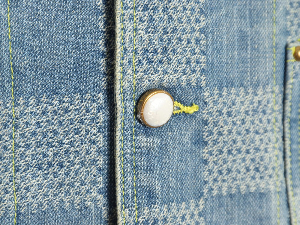 Louis Vuitton 24SS Checkerboard Collarless Denim Shirt Jacket
