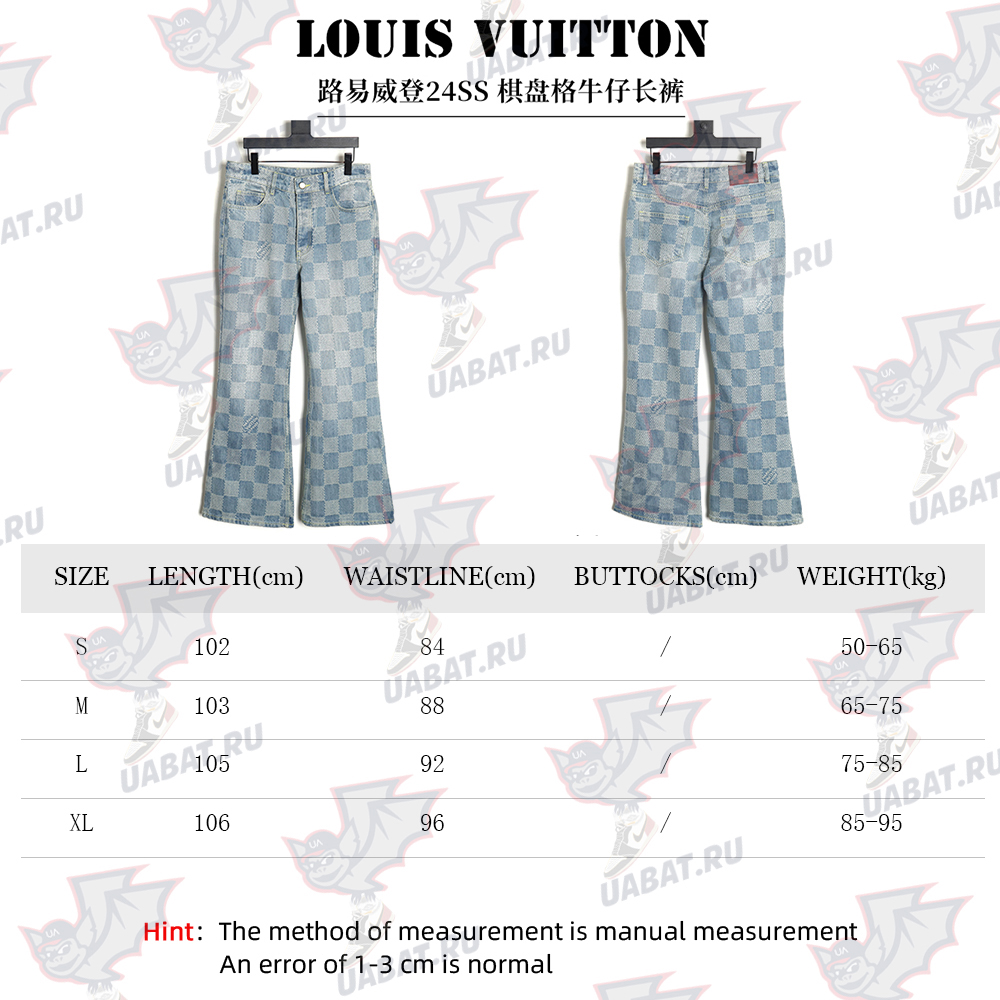 Louis Vuitton 24SS Checkerboard Denim Pants