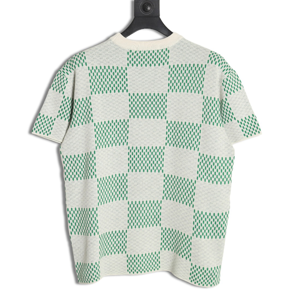 Louis Vuitton 24SS Large Checkerboard Jacquard Knit Short Sleeve T-Shirt