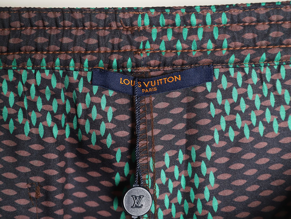 Louis Vuitton Large Checkerboard Silk Shorts