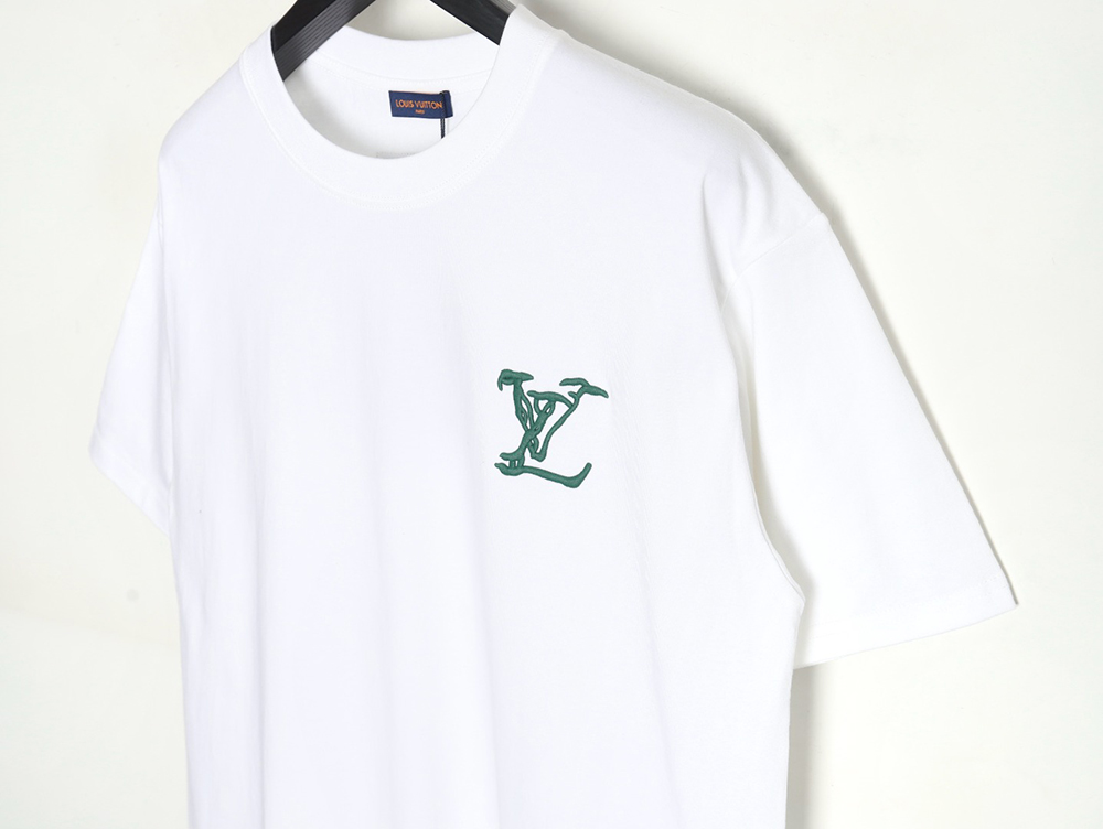 Louis Vuitton 24ss heavy embroidered logo short sleeve