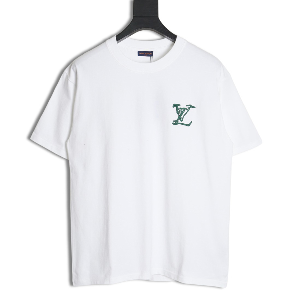 Louis Vuitton 24ss heavy embroidered logo short sleeve