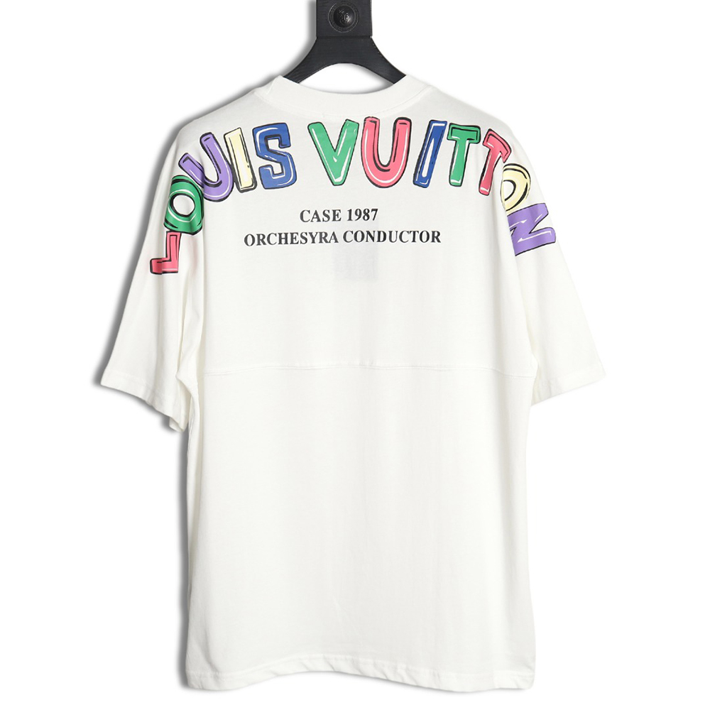 Louis Vuitton 24SS colorful letter logo print short-sleeved T-shirt