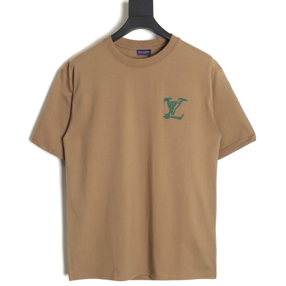 Louis Vuitton 24ss heavy embroidered logo short sleeve