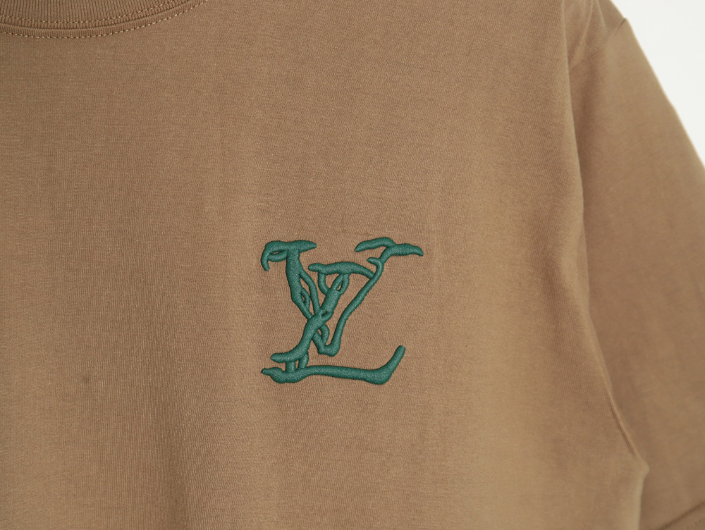 Louis Vuitton 24ss heavy embroidered logo short sleeve