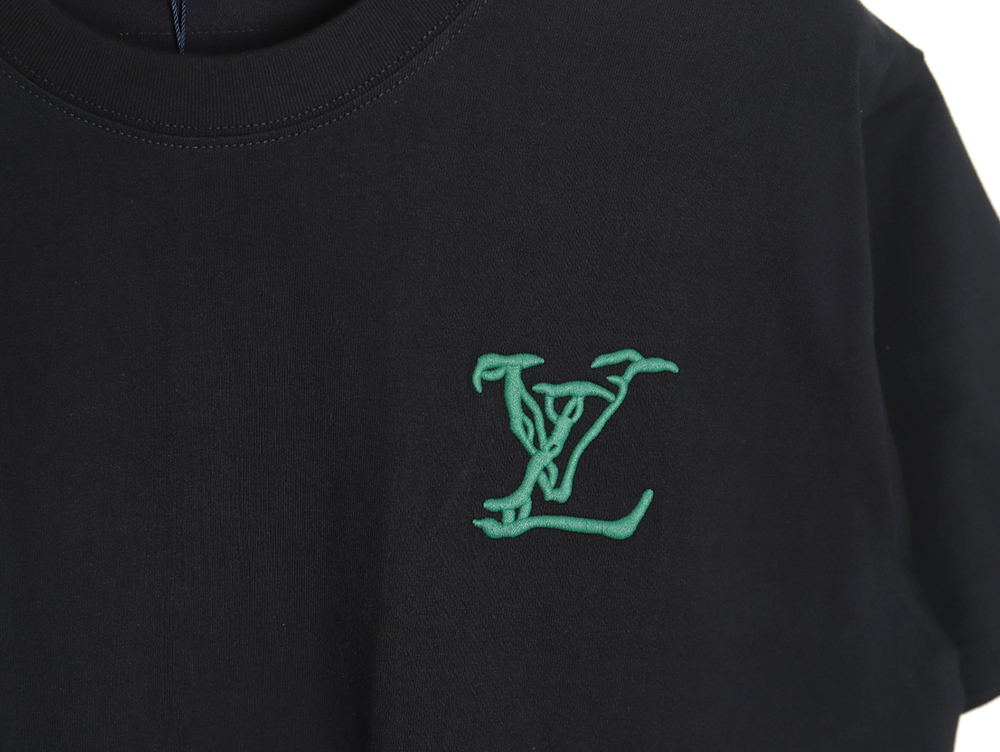 Louis Vuitton 24ss heavy embroidered logo short sleeve