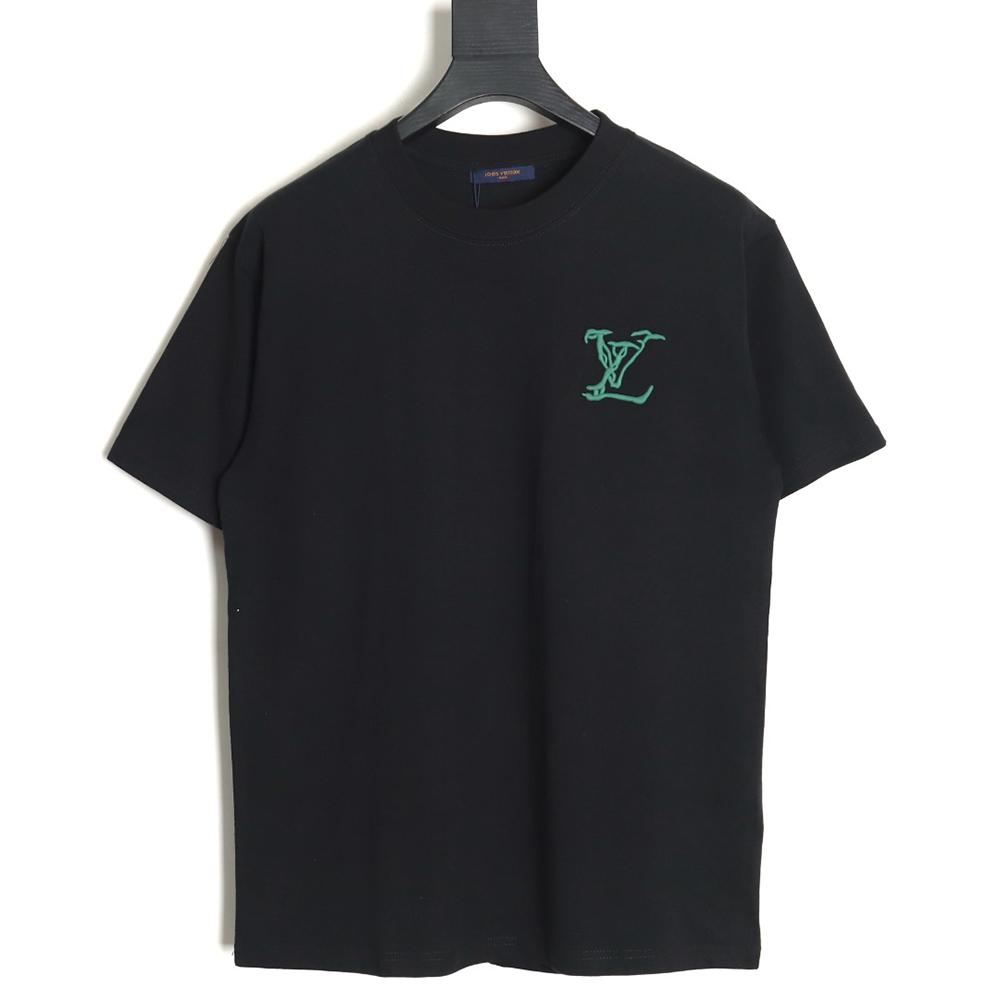 Louis Vuitton 24ss heavy embroidered logo short sleeve