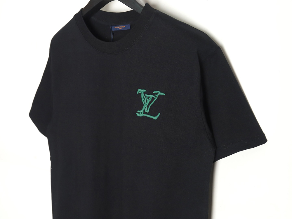 Louis Vuitton 24ss heavy embroidered logo short sleeve