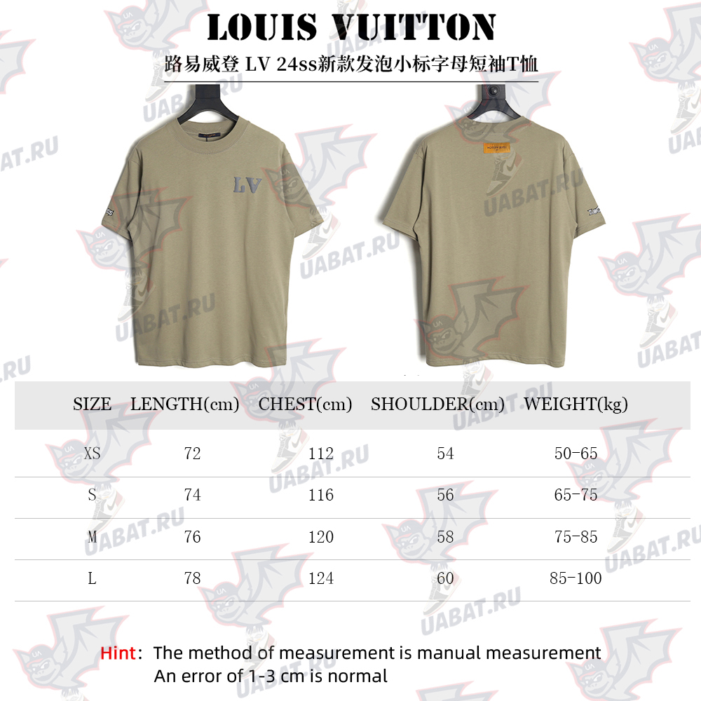 Louis Vuitton 24ss new foam small logo short-sleeved T-shirt