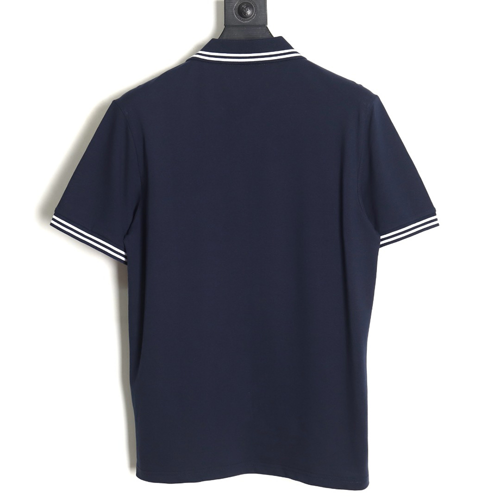 Prada logo embroidered short-sleeved polo shirt