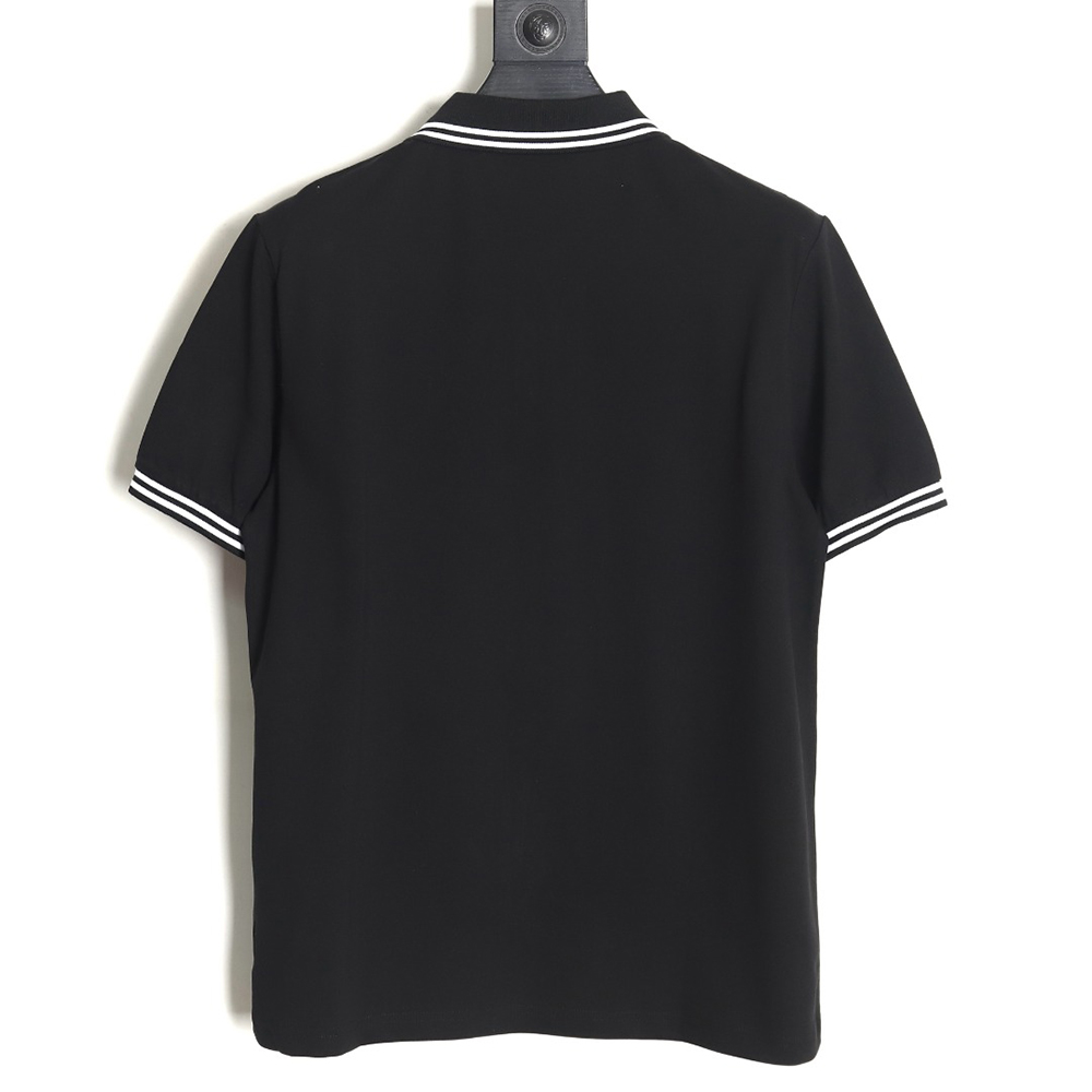 Prada logo embroidered short-sleeved polo shirt