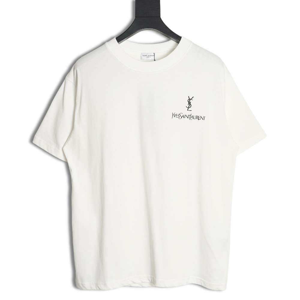 Saint Laurent 24SS classic printed l0go letter short-sleeved T-shirt