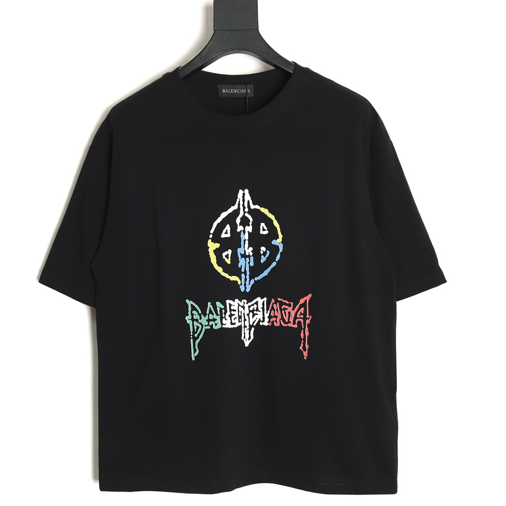 Balenciaga 24ss new color label round neck short sleeve T-shirt TSK1