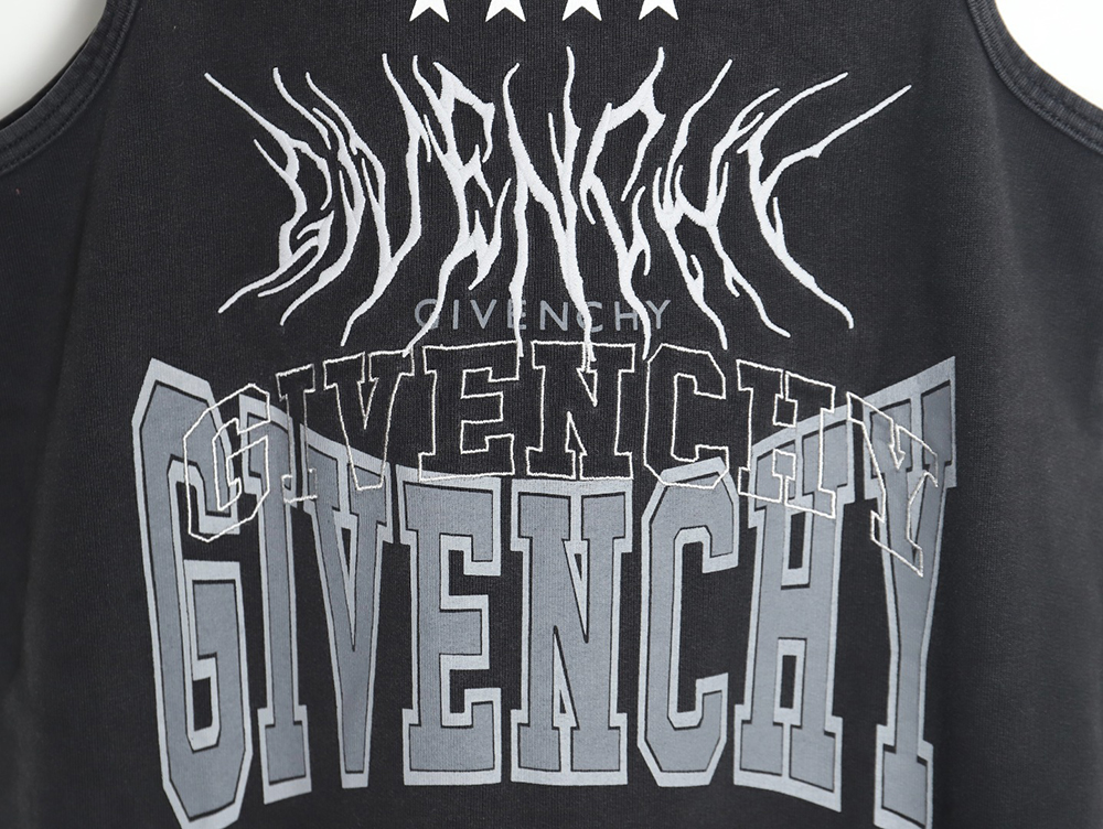 Givenchy 23FW washed distressed vest