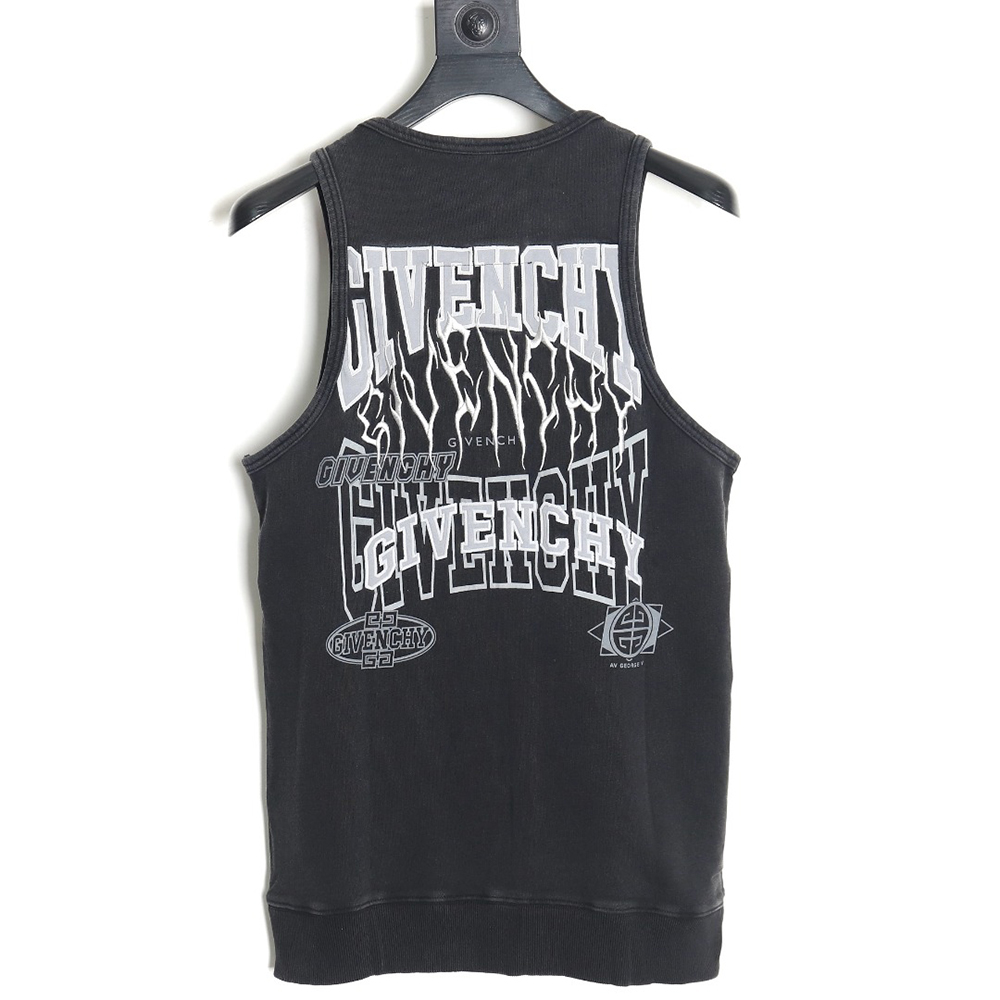 Givenchy 23FW washed distressed vest