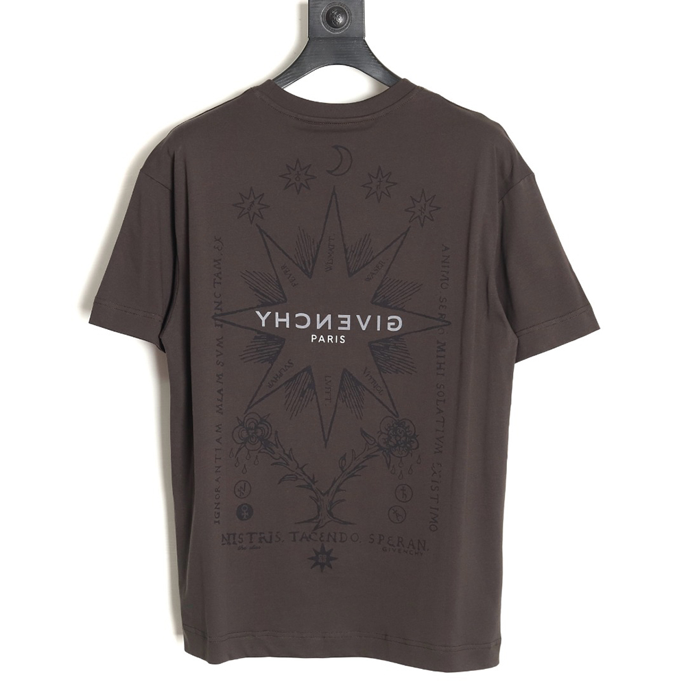 Givenchy eight-pointed star print round neck short-sleeved T-shirt TSK1