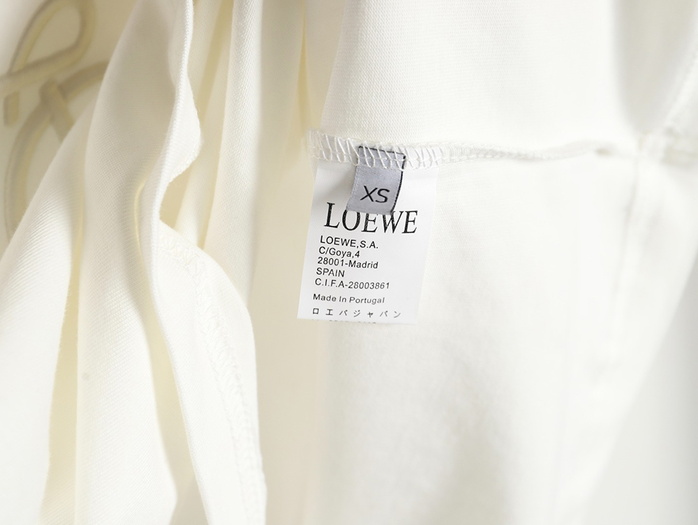 Loewe 24SS misplaced letter embroidered logo short-sleeved T-shirt