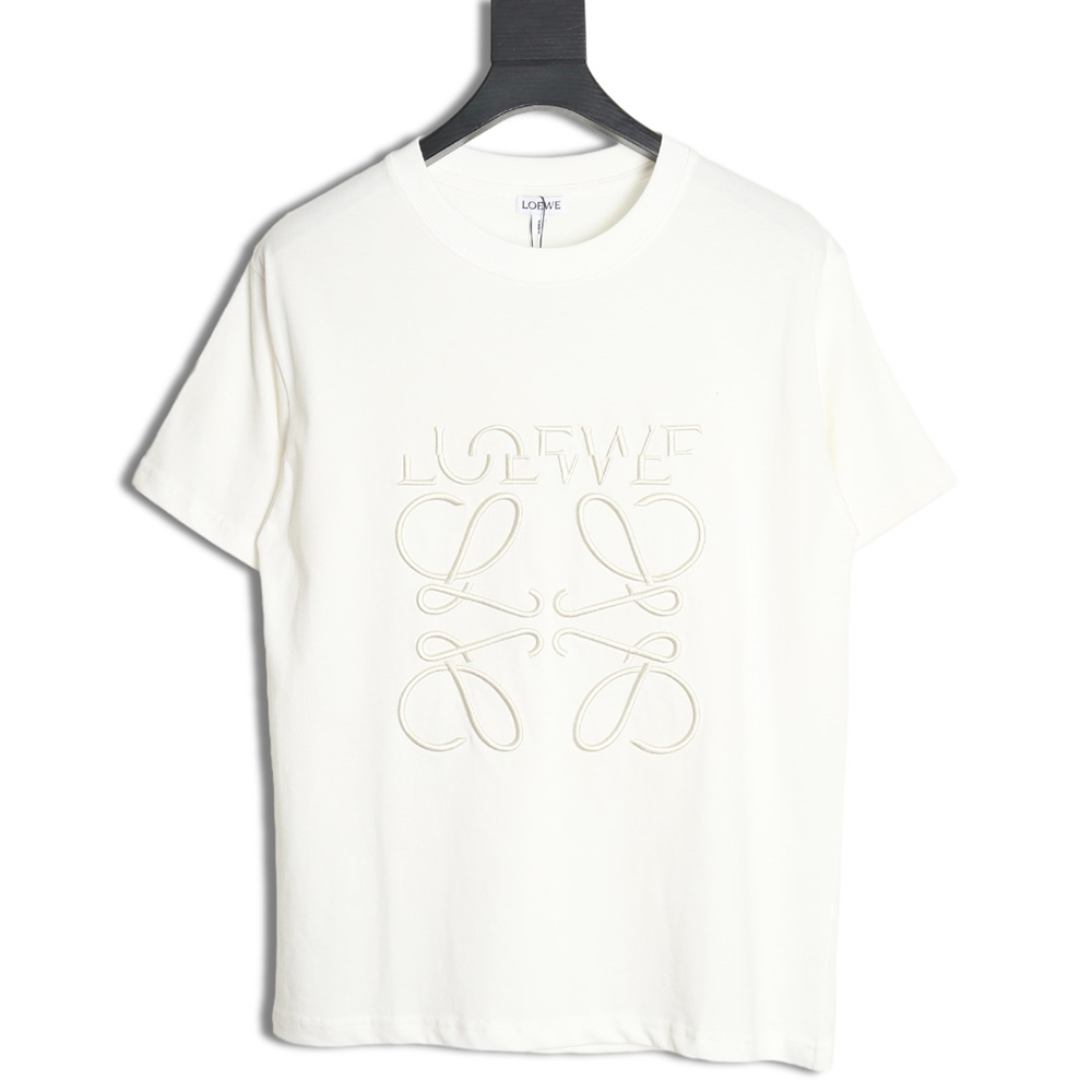 Loewe 24SS misplaced letter embroidered logo short-sleeved T-shirt