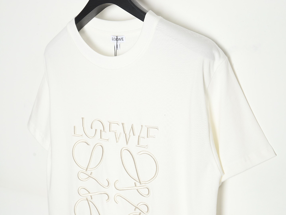 Loewe 24SS misplaced letter embroidered logo short-sleeved T-shirt