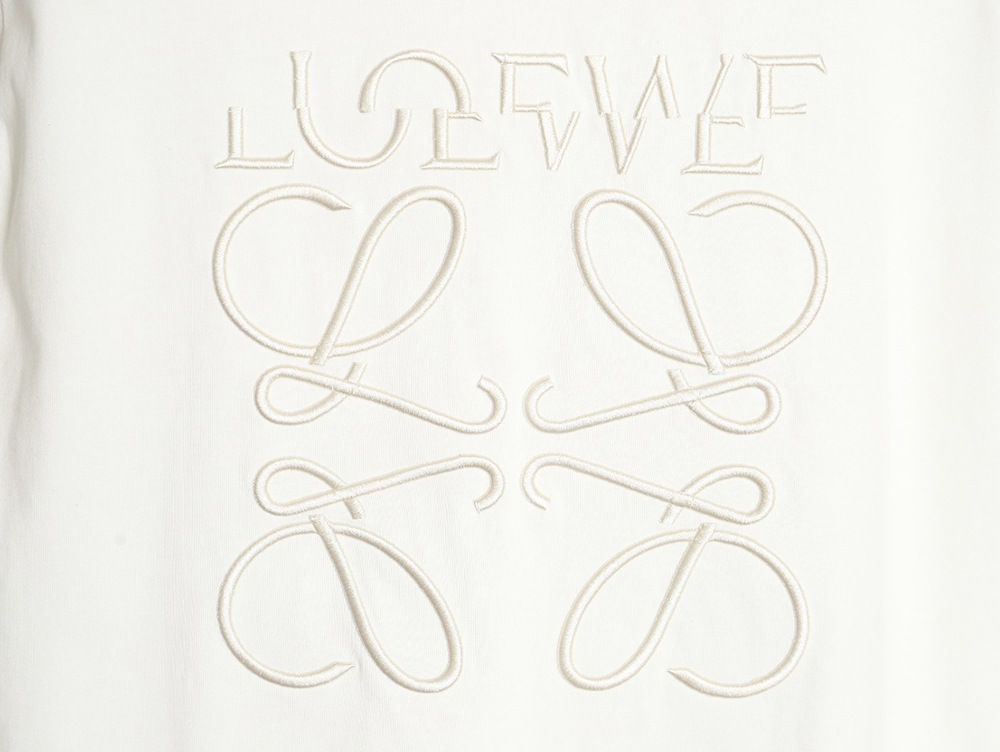 Loewe 24SS misplaced letter embroidered logo short-sleeved T-shirt