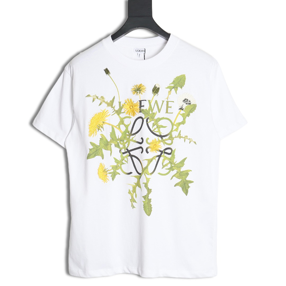 Loewe 24SS floral embroidered print short-sleeved T-shirt