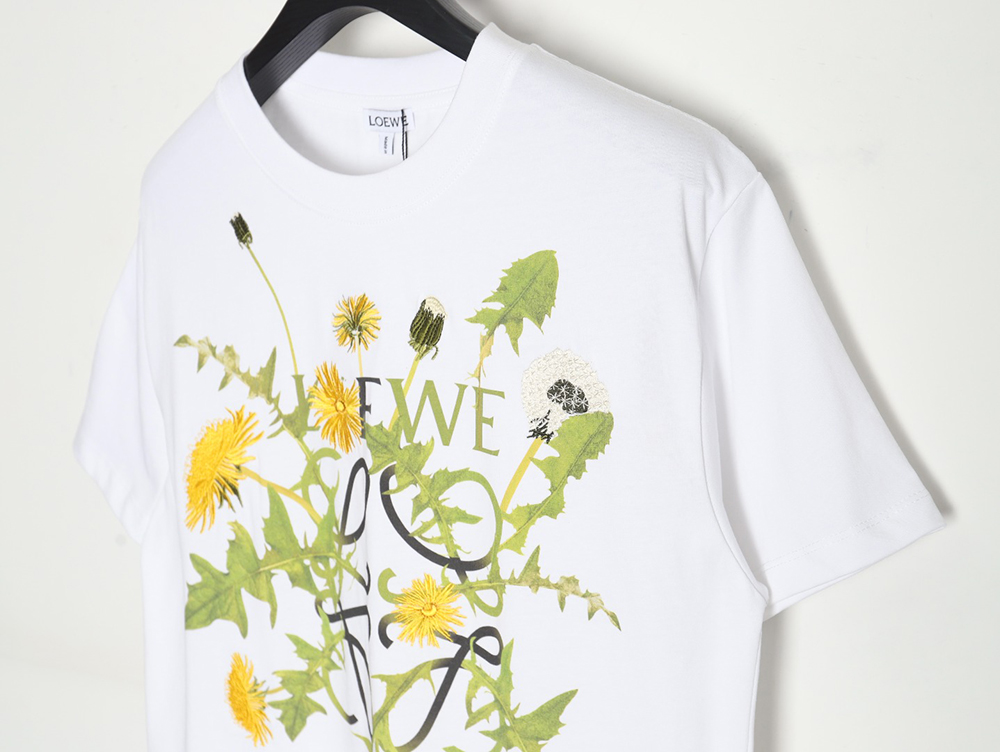 Loewe 24SS floral embroidered print short-sleeved T-shirt