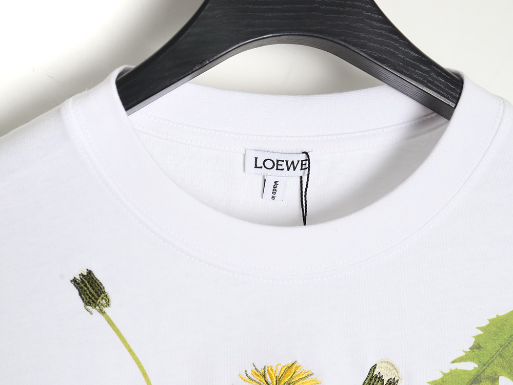 Loewe 24SS floral embroidered print short-sleeved T-shirt