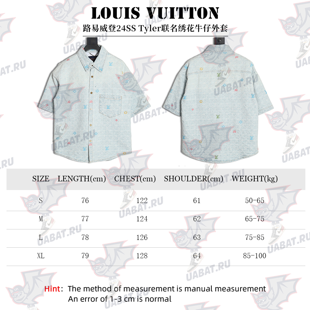 Louis Vuitton 24SS Tyler collaboration embroidered denim jacket