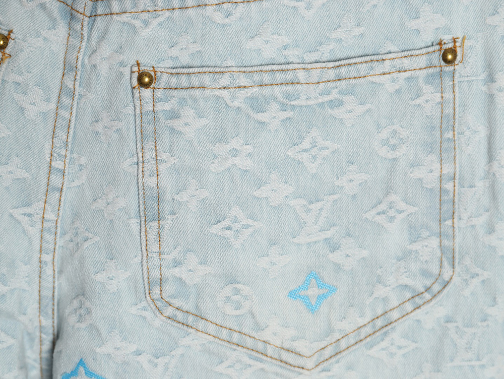 Louis Vuitton 24SS Tyler collaboration embroidered denim shorts