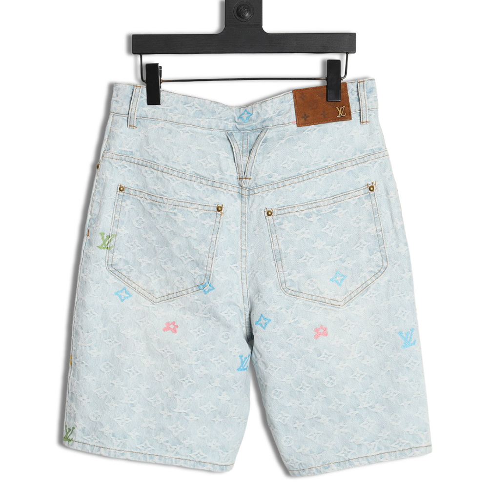 Louis Vuitton 24SS Tyler collaboration embroidered denim shorts