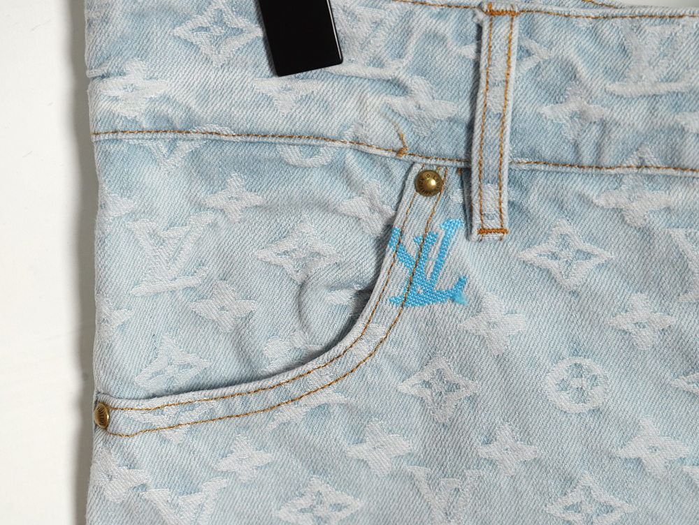 Louis Vuitton 24SS Tyler collaboration embroidered denim shorts