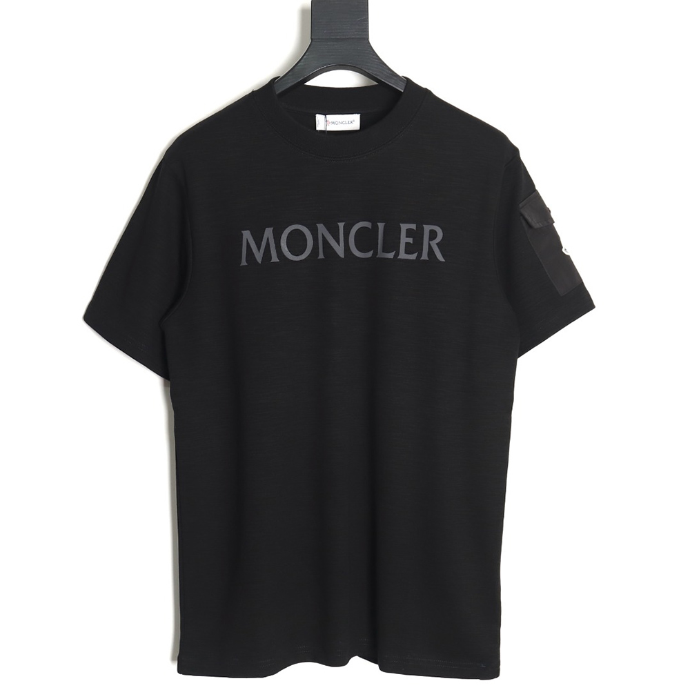 Moncler 24ss basic letter logo print short sleeves